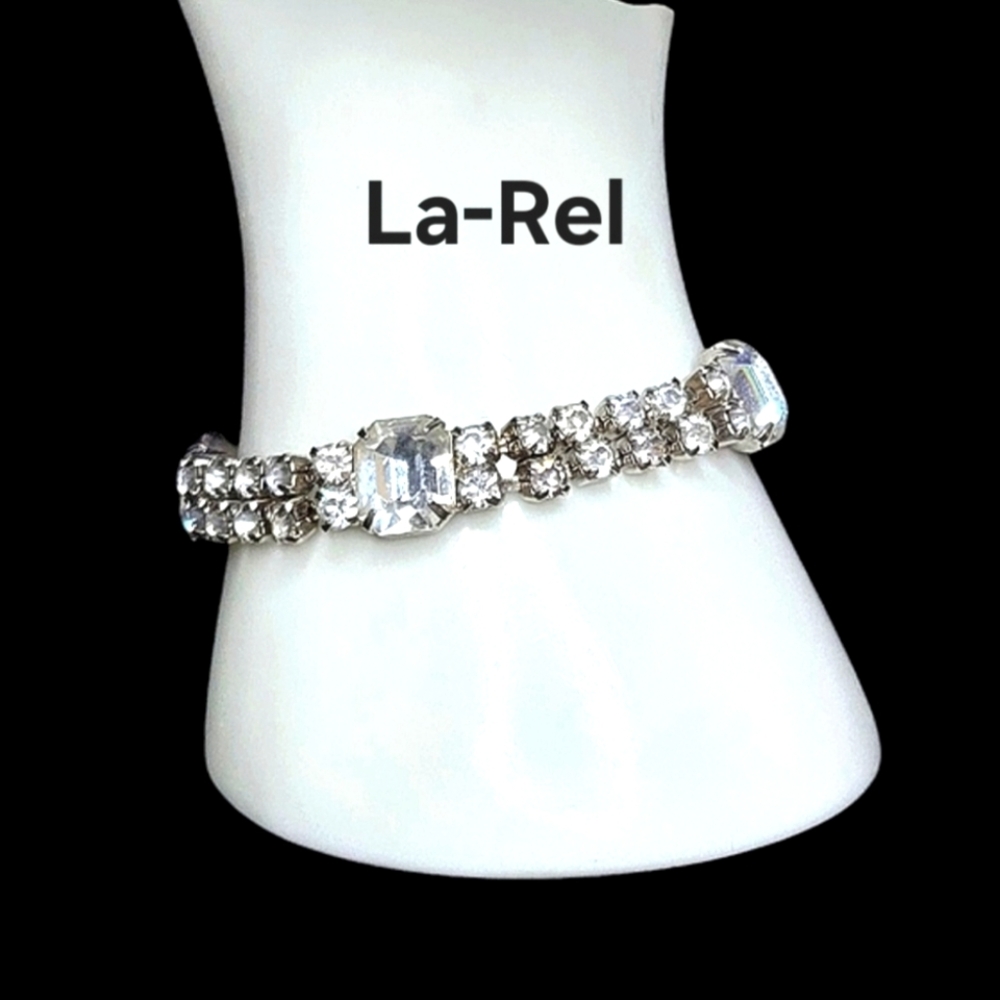 Vtg La-Rel Rhinestone Bracelet